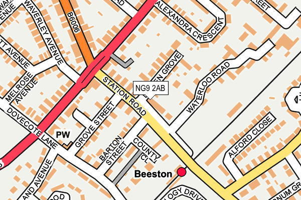 NG9 2AB map - OS OpenMap – Local (Ordnance Survey)