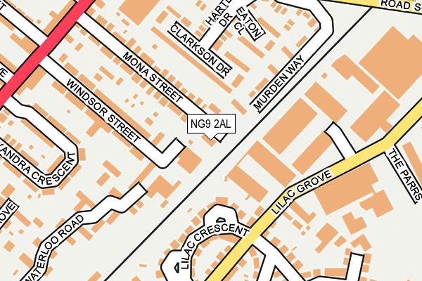 NG9 2AL map - OS OpenMap – Local (Ordnance Survey)