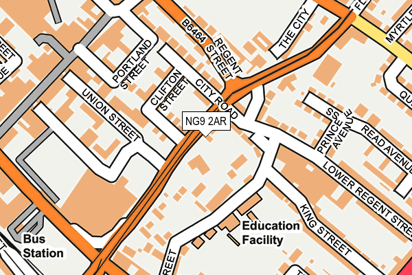 NG9 2AR map - OS OpenMap – Local (Ordnance Survey)