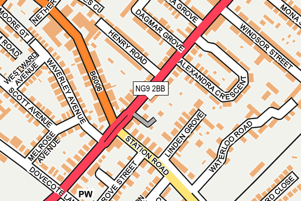NG9 2BB map - OS OpenMap – Local (Ordnance Survey)