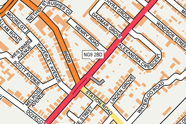 NG9 2BD map - OS OpenMap – Local (Ordnance Survey)