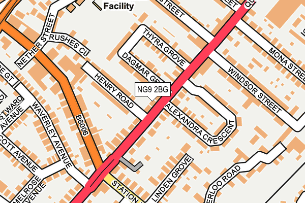 NG9 2BG map - OS OpenMap – Local (Ordnance Survey)