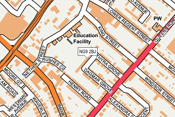 NG9 2BJ map - OS OpenMap – Local (Ordnance Survey)