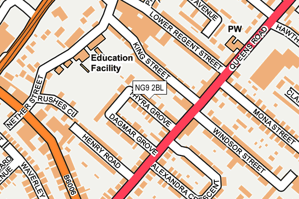 NG9 2BL map - OS OpenMap – Local (Ordnance Survey)