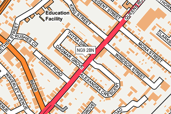 NG9 2BN map - OS OpenMap – Local (Ordnance Survey)