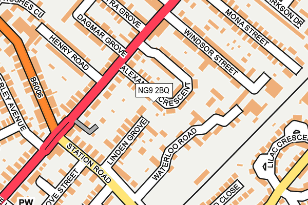 NG9 2BQ map - OS OpenMap – Local (Ordnance Survey)