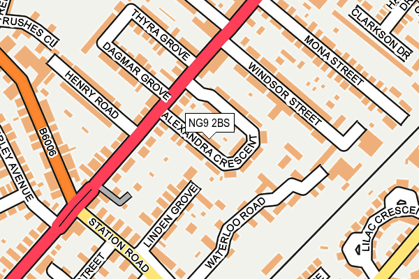 NG9 2BS map - OS OpenMap – Local (Ordnance Survey)