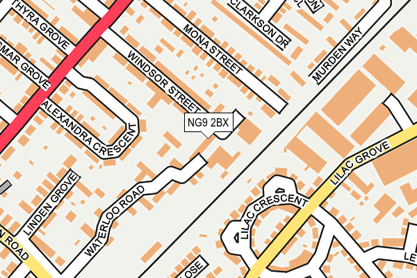 NG9 2BX map - OS OpenMap – Local (Ordnance Survey)