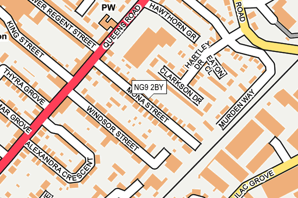 NG9 2BY map - OS OpenMap – Local (Ordnance Survey)