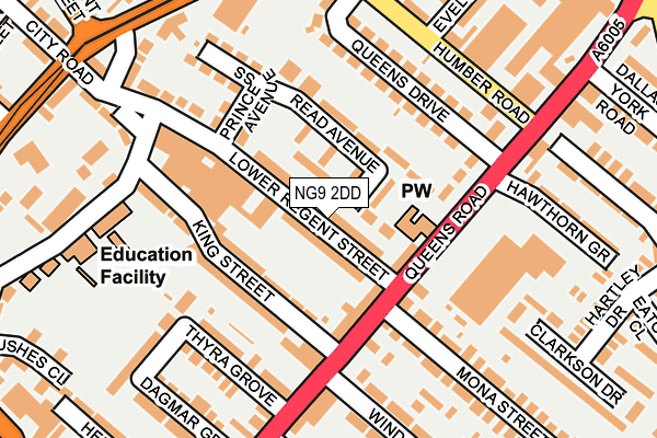 NG9 2DD map - OS OpenMap – Local (Ordnance Survey)