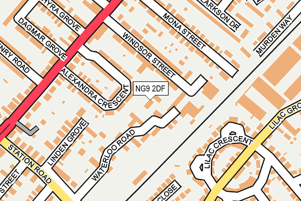 NG9 2DF map - OS OpenMap – Local (Ordnance Survey)