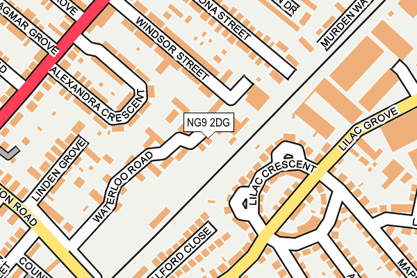 NG9 2DG map - OS OpenMap – Local (Ordnance Survey)
