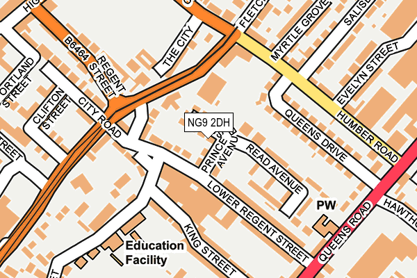 NG9 2DH map - OS OpenMap – Local (Ordnance Survey)