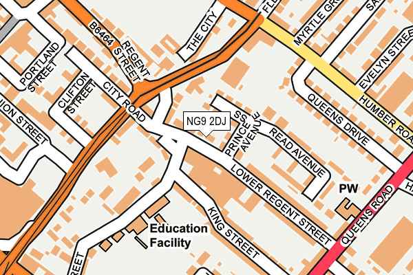 NG9 2DJ map - OS OpenMap – Local (Ordnance Survey)