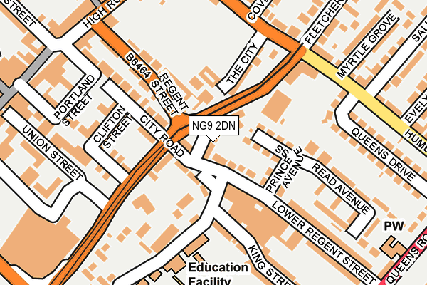 NG9 2DN map - OS OpenMap – Local (Ordnance Survey)