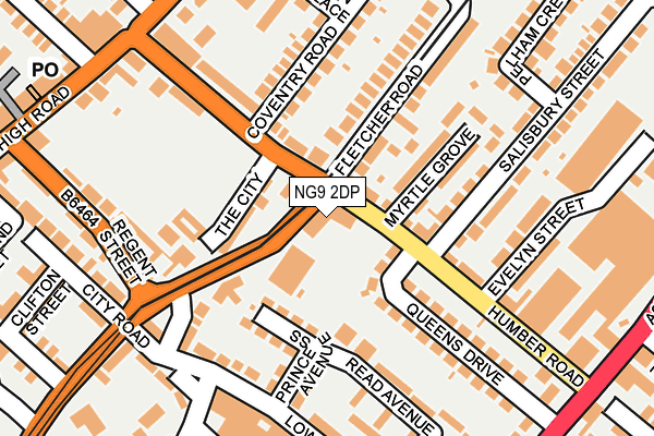 NG9 2DP map - OS OpenMap – Local (Ordnance Survey)