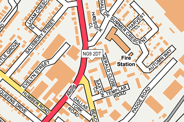 NG9 2DT map - OS OpenMap – Local (Ordnance Survey)