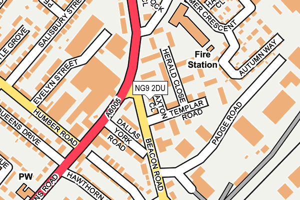 NG9 2DU map - OS OpenMap – Local (Ordnance Survey)