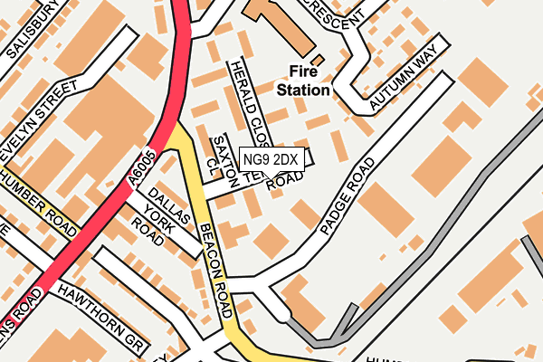 NG9 2DX map - OS OpenMap – Local (Ordnance Survey)