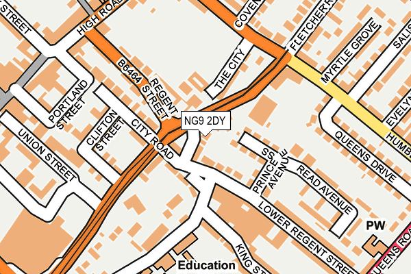 NG9 2DY map - OS OpenMap – Local (Ordnance Survey)