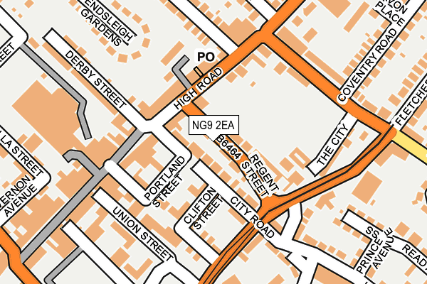 NG9 2EA map - OS OpenMap – Local (Ordnance Survey)