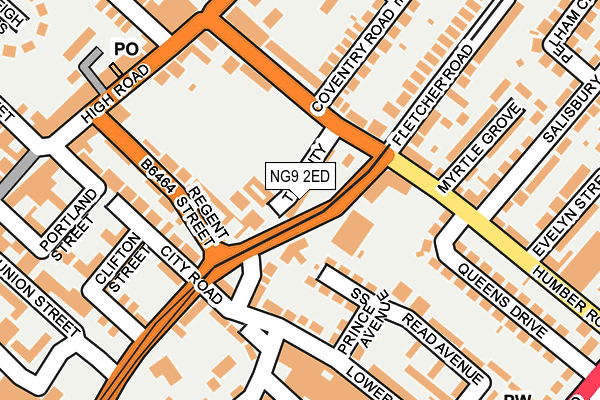 NG9 2ED map - OS OpenMap – Local (Ordnance Survey)