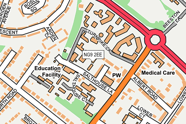 NG9 2EE map - OS OpenMap – Local (Ordnance Survey)