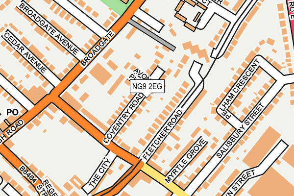 NG9 2EG map - OS OpenMap – Local (Ordnance Survey)