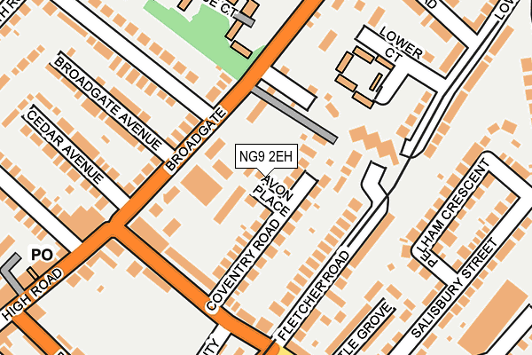 NG9 2EH map - OS OpenMap – Local (Ordnance Survey)