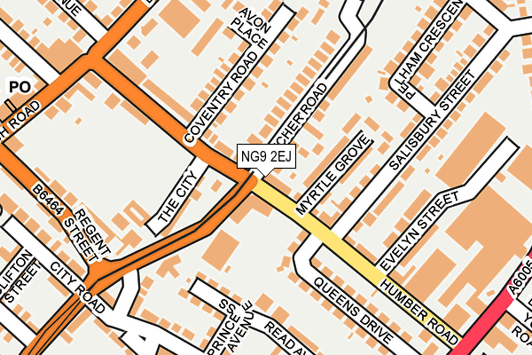 NG9 2EJ map - OS OpenMap – Local (Ordnance Survey)