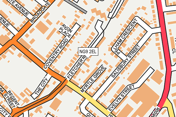 NG9 2EL map - OS OpenMap – Local (Ordnance Survey)