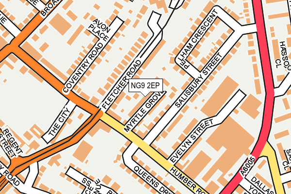 NG9 2EP map - OS OpenMap – Local (Ordnance Survey)