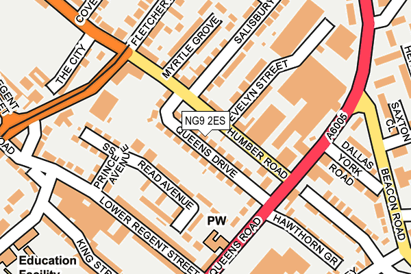 NG9 2ES map - OS OpenMap – Local (Ordnance Survey)