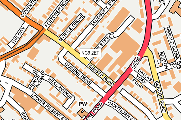 NG9 2ET map - OS OpenMap – Local (Ordnance Survey)