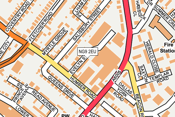 NG9 2EU map - OS OpenMap – Local (Ordnance Survey)