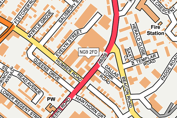 NG9 2FD map - OS OpenMap – Local (Ordnance Survey)