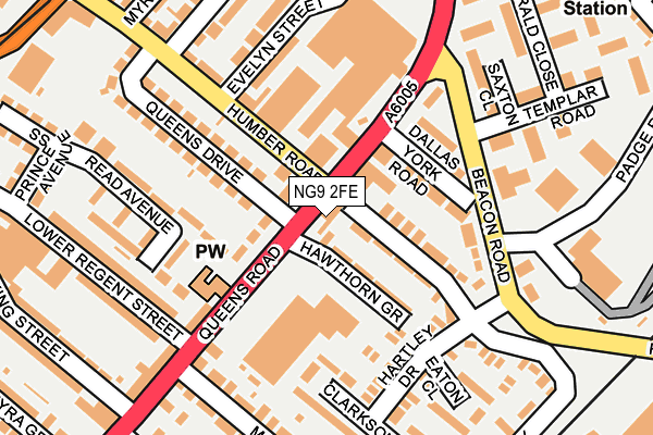 NG9 2FE map - OS OpenMap – Local (Ordnance Survey)