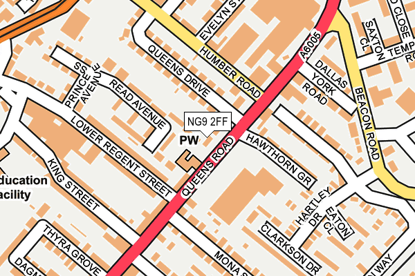 NG9 2FF map - OS OpenMap – Local (Ordnance Survey)