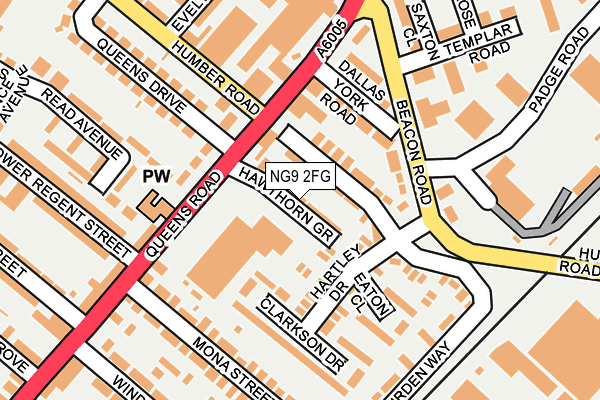NG9 2FG map - OS OpenMap – Local (Ordnance Survey)