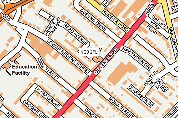 NG9 2FL map - OS OpenMap – Local (Ordnance Survey)