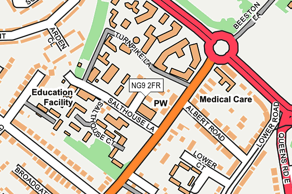 NG9 2FR map - OS OpenMap – Local (Ordnance Survey)