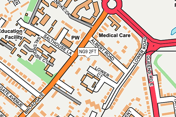 NG9 2FT map - OS OpenMap – Local (Ordnance Survey)