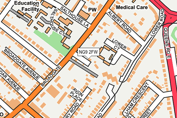 NG9 2FW map - OS OpenMap – Local (Ordnance Survey)