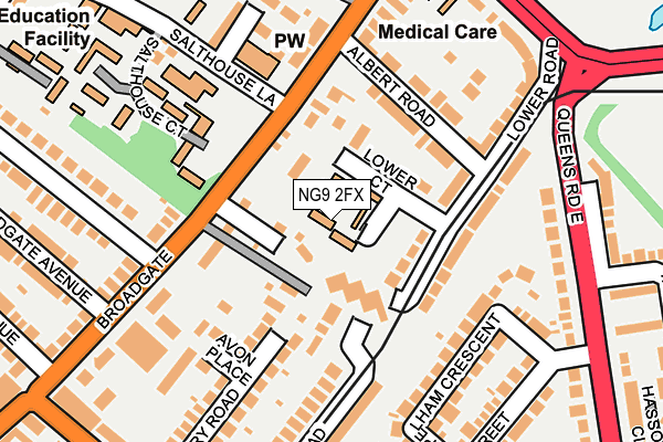 NG9 2FX map - OS OpenMap – Local (Ordnance Survey)