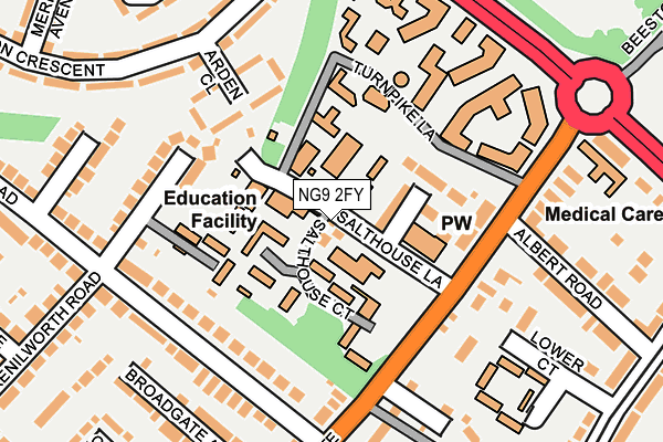 NG9 2FY map - OS OpenMap – Local (Ordnance Survey)