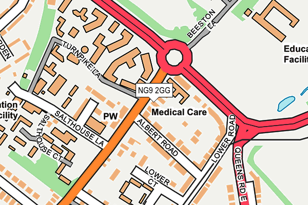 NG9 2GG map - OS OpenMap – Local (Ordnance Survey)