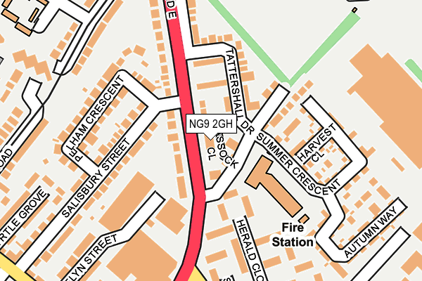 NG9 2GH map - OS OpenMap – Local (Ordnance Survey)