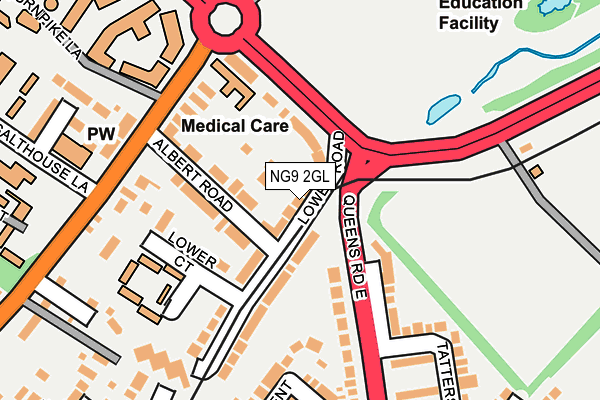 NG9 2GL map - OS OpenMap – Local (Ordnance Survey)