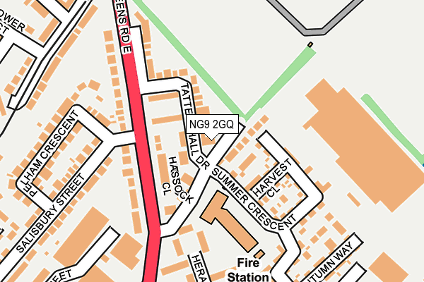 NG9 2GQ map - OS OpenMap – Local (Ordnance Survey)