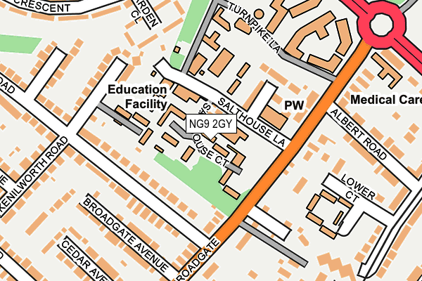 NG9 2GY map - OS OpenMap – Local (Ordnance Survey)